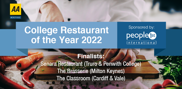 AA College Restaurant of the Year 2022 shortlist revealed