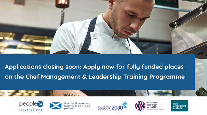 Applications closing for fully funded places on Chef Management & Leadership Training Programme