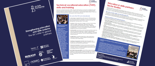 Snippets of UK Skills Partnership UK Education brochure