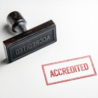Ink stamp of accreditation