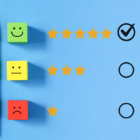 Customer service experience survey concept