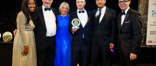 Winners from Senara Restaurant collect award for AA College Restaurant of the Year