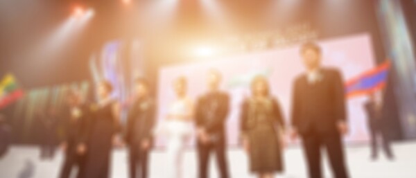 Blurred focus of an award ceremony